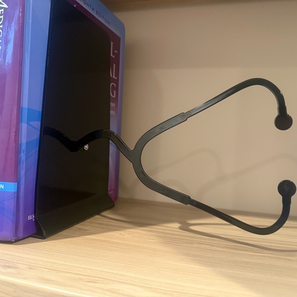 Black Stethoscope Bookends
